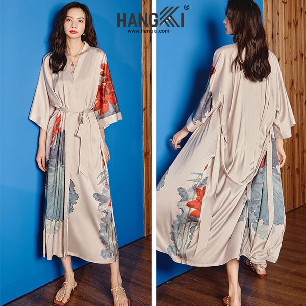 áo choàng lụa ngủ