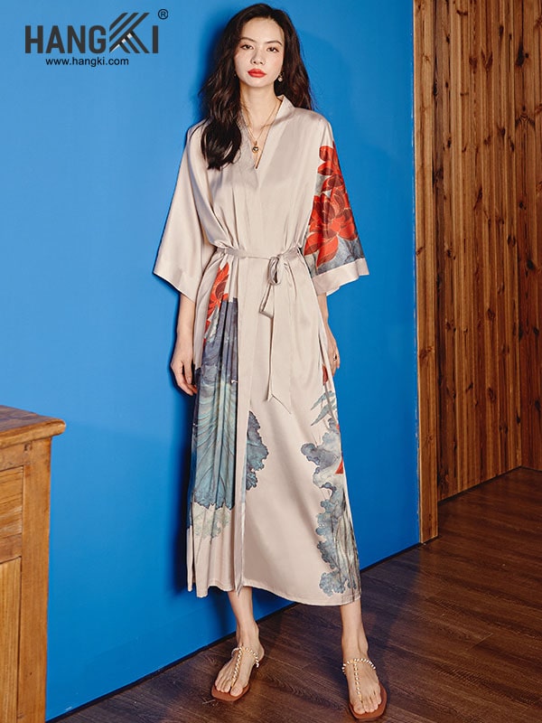 áo choàng lụa ngủ