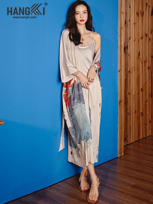 áo choàng lụa ngủ