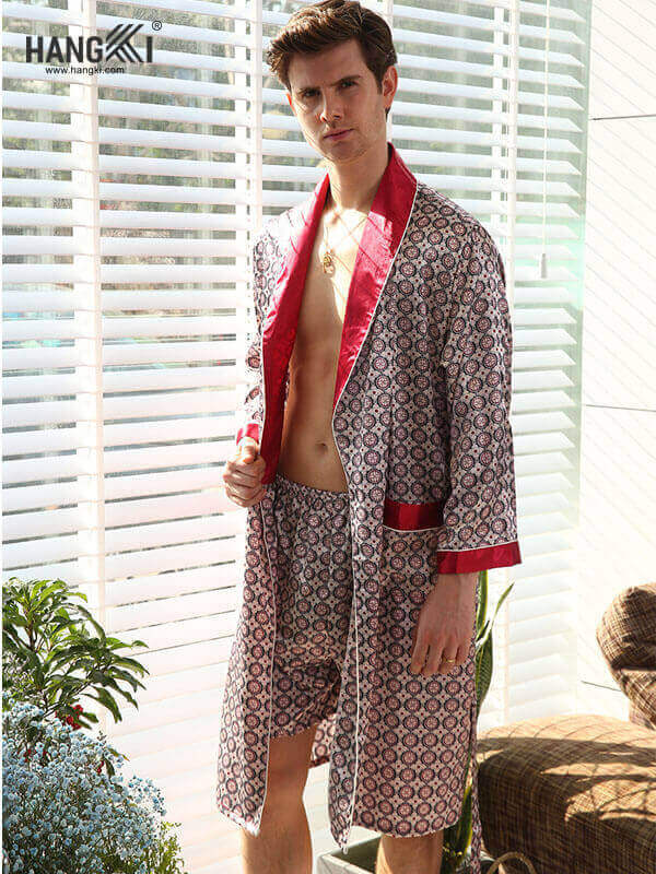 Áo choàng ngủ nam lụa